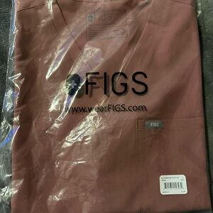 Figs Catarina Scrub Top, Large, Mauve